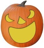Free Zonk pumpkin carving pattern, stencil, template for marking a Jack O Lantern creating Halloween decorations.