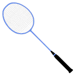 Badminton racket.  Printable sports balls patterns, stencils, templates for decorations, coloring pages, Cricut designs, silhouette, vector and svg cutting machines, woodworking patterns.