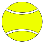 Tennis ball pattern.  Printable sports balls patterns, stencils, templates for decorations, coloring pages, Cricut designs, silhouette, vector and svg cutting machines, woodworking patterns.