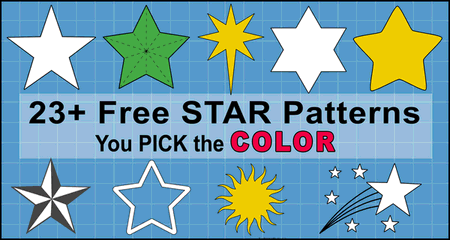 Star Templates, Patterns, Clip Art and Stencils