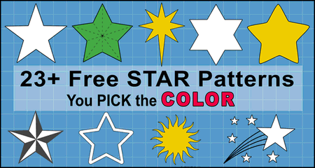 star shape template to cut out