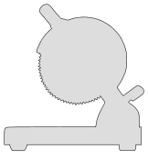Free Compound miter saw.  printable pattern clipart template, stencil, woodworking design, scroll saw, cricut and silhouette svg vector image.