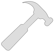 Free Hammer (carpenter) pattern.  printable pattern clipart template, stencil, woodworking design, scroll saw, cricut and silhouette svg vector image.