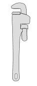 Free Pipe  wrench (plumbing).  printable pattern clipart template, stencil, woodworking design, scroll saw, cricut and silhouette svg vector image.