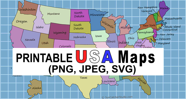 Printable US Maps with States (Outlines of America – United States)