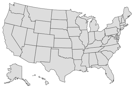 Printable US Maps with States (USA, United States, America) – DIY