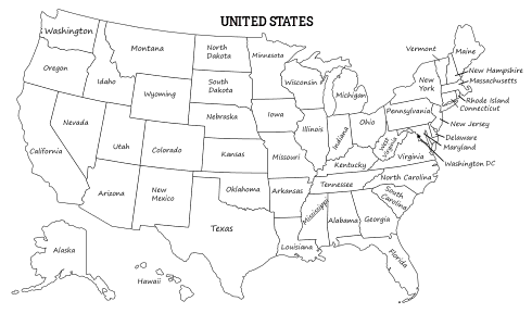 5. United States (with State Names)., free, printable, us, usa, united states, map, pattern, stencil, template, vector, outline, svg, print, download, clipart, design, svg, coloring page.