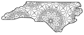 North Carolina – Map Outline, Printable State, Shape, Stencil, Pattern