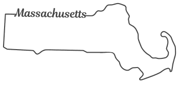 Massachusetts – Map Outline, Printable State, Shape, Stencil, Pattern