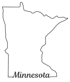 Minnesota – Map Outline, Printable State, Shape, Stencil, Pattern