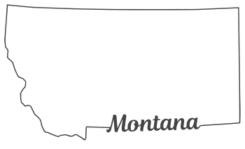 Montana – Map Outline, Printable State, Shape, Stencil, Pattern