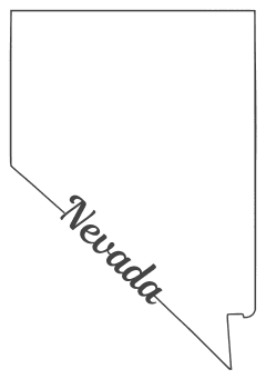 Nevada – Map Outline, Printable State, Shape, Stencil, Pattern