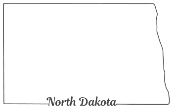 North Dakota – Map Outline, Printable State, Shape, Stencil, Pattern