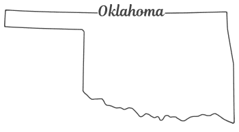 Oklahoma – Map Outline, Printable State, Shape, Stencil, Pattern