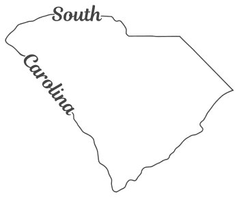 South Carolina – Map Outline, Printable State, Shape, Stencil, Pattern