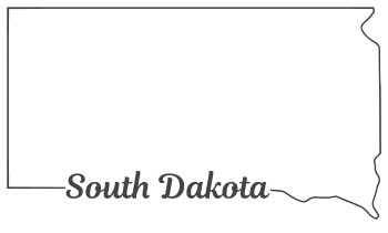 South Dakota – Map Outline, Printable State, Shape, Stencil, Pattern