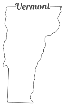 Vermont – Map Outline, Printable State, Shape, Stencil, Pattern