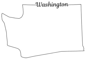 Washington – Map Outline, Printable State, Shape, Stencil, Pattern