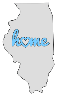 Illinois home heart stencil pattern template shape state clip art outline printable downloadable free template map scroll saw pattern, laser cutting, vector graphic.