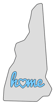 New Hampshire home heart stencil pattern template shape state clip art outline printable downloadable free template map scroll saw pattern, laser cutting, vector graphic.