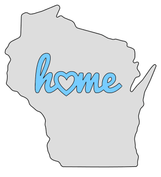 Wisconsin home heart stencil pattern template shape state clip art outline printable downloadable free template map scroll saw pattern, laser cutting, vector graphic.