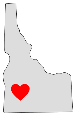 Free Idaho map outline shape state stencil clip art scroll saw pattern print download silhouette or cricut design free template, cutting file.