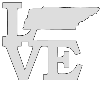 Tennessee – Map Outline, Printable State, Shape, Stencil, Pattern – DIY ...