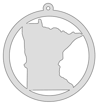 Minnesota map inside circle state stencil clip art scroll saw pattern printable downloadable free template, laser cutting, vector graphic, silhouette or cricut design.