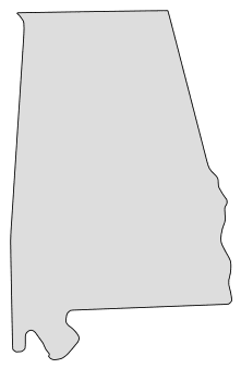 Free Alabama map outline shape state stencil clip art scroll saw pattern print download silhouette or cricut design free template, cutting file.