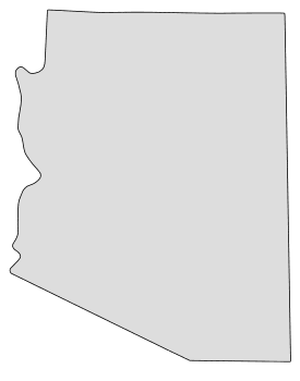 Free Arizona map outline shape state stencil clip art scroll saw pattern print download silhouette or cricut design free template, cutting file.