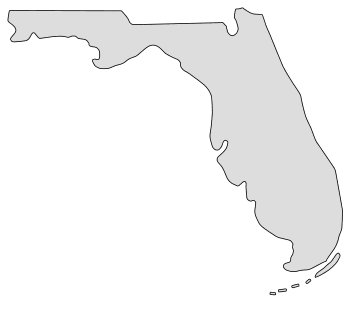 Free Florida map outline shape state stencil clip art scroll saw pattern print download silhouette or cricut design free template, cutting file.