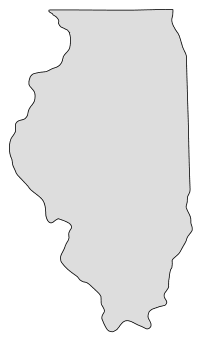 Free Illinois map outline shape state stencil clip art scroll saw pattern print download silhouette or cricut design free template, cutting file.