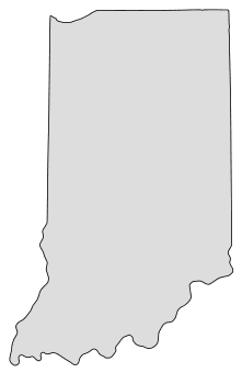 Free Indiana map outline shape state stencil clip art scroll saw pattern print download silhouette or cricut design free template, cutting file.