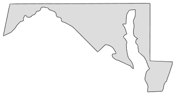 Free Maryland map outline shape state stencil clip art scroll saw pattern print download silhouette or cricut design free template, cutting file.