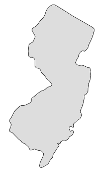 Free New Jersey map outline shape state stencil clip art scroll saw pattern print download silhouette or cricut design free template, cutting file.