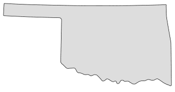 Oklahoma – Map Outline, Printable State, Shape, Stencil, Pattern – DIY