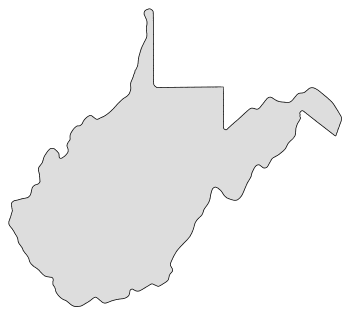 West Virginia Decal State Shape 