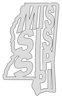 Mississippi map outline shape state stencil clip art scroll saw pattern printable downloadable free template, laser cutting, vector graphic.