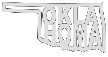 Oklahoma map outline shape state stencil clip art scroll saw pattern printable downloadable free template, laser cutting, vector graphic.