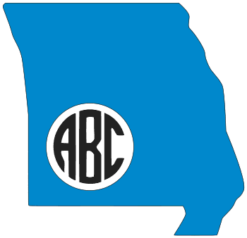 Free Missouri monogram state custom generator 1, 2, or 3 Initials letters, personalize, DIY arts and 
crafts, Cricut.