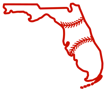 Free Florida outline with baseball stitches or softball stitches, cricut or Silhouette design, vector image, pattern, map shape cutting file.