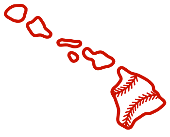 Free Hawaii outline with baseball stitches or softball stitches, cricut or Silhouette design, vector image, pattern, map shape cutting file.
