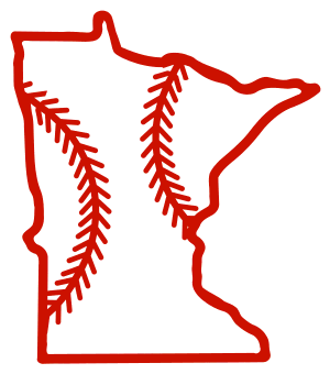 Free Minnesota outline with baseball stitches or softball stitches, cricut or Silhouette design, vector image, pattern, map shape cutting file.