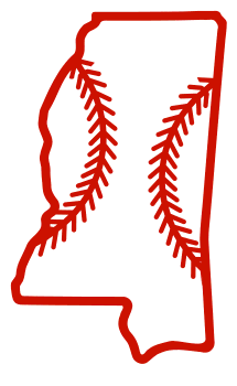 Free Mississippi outline with baseball stitches or softball stitches, cricut or Silhouette design, vector image, pattern, map shape cutting file.