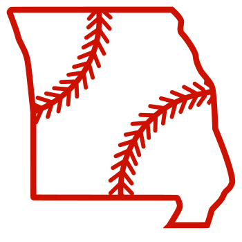 Free Missouri outline with baseball stitches or softball stitches, cricut or Silhouette design, vector image, pattern, map shape cutting file.