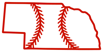 Free Nebraska outline with baseball stitches or softball stitches, cricut or Silhouette design, vector image, pattern, map shape cutting file.