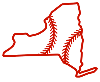 Free New York outline with baseball stitches or softball stitches, cricut or Silhouette design, vector image, pattern, map shape cutting file.
