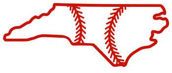 Free North Carolina outline with baseball stitches or softball stitches, cricut or Silhouette design, vector image, pattern, map shape cutting file.