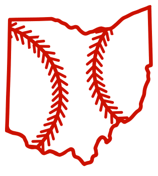 Free Ohio outline with baseball stitches or softball stitches, cricut or Silhouette design, vector image, pattern, map shape cutting file.