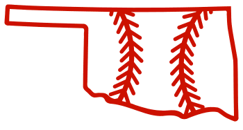 Free Oklahoma outline with baseball stitches or softball stitches, cricut or Silhouette design, vector image, pattern, map shape cutting file.